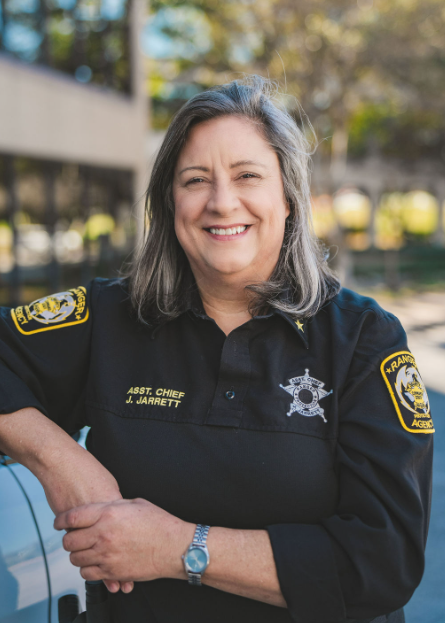 Assistant Chief Jean Jarrett-Hamer in Ranger Protection Agency uniform