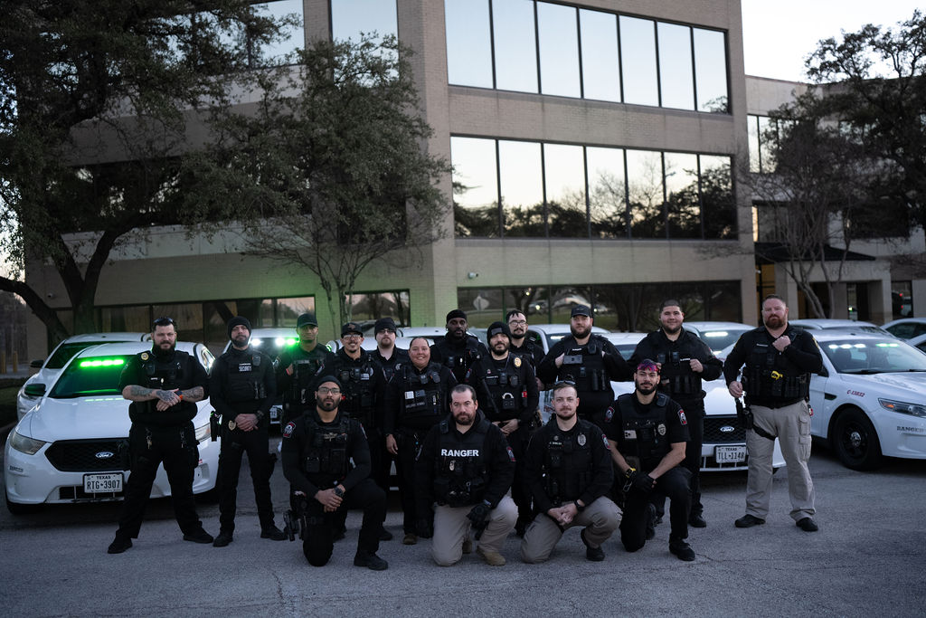 Ranger Protection Agency security officers and patrol vehicles in Austin Texas