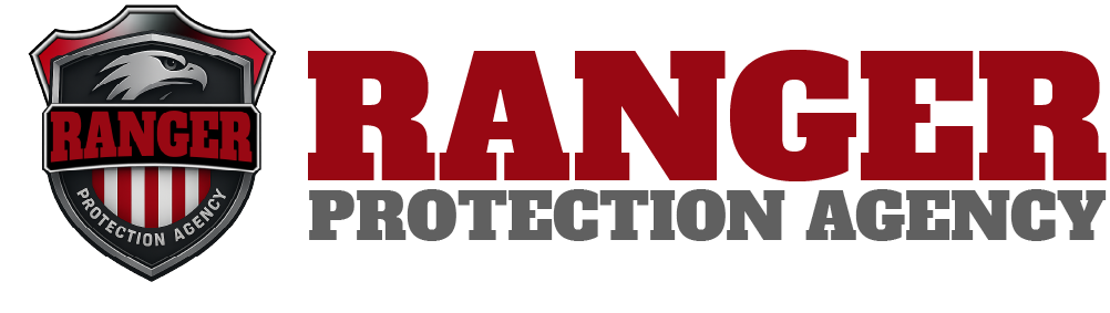 Ranger Protection Agency official logo featuring an eagle shield and red, black, and gray lettering.